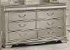 Jessica Silver Traditional 6-Drawer Dresser
