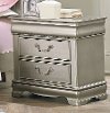 Jessica Silver Traditional 2-Drawer Nightstand