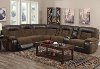 Brown 6 Piece Manual Reclining Sectional - Helen-1