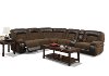 Brown 6 Piece Manual Reclining Sectional - Helen-2