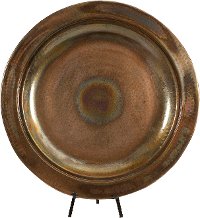 2 Piece Copper-Plated Charger and Iron Stand
