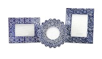 10 Inch Blue and White Ceramic Picture Frame
