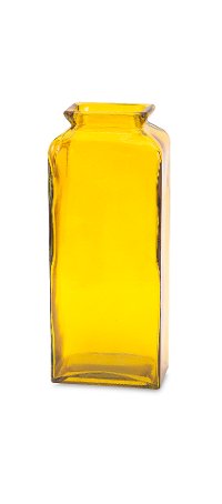 Small Yellow Recycled Glass Vase