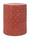 Orange Toned Ceramic Stool