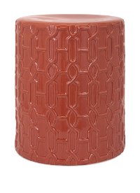 Orange Toned Ceramic Stool