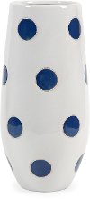 Clearance Marine Blue Polka Dot Vase