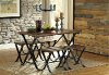 Barn Wood & Metal 5 Piece Dining Set - Freimore -2