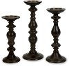 16 Inch Black Pillar Candle Holder