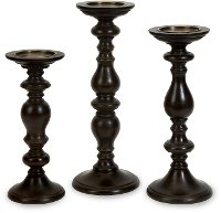 16 Inch Black Pillar Candle Holder