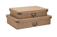 15 Inch Burlap Document Box