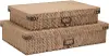 15 Inch Tan Burlap Document Box