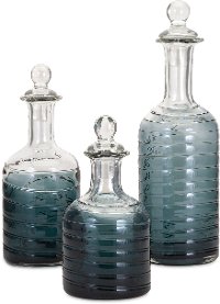 9 Inch Smoked Glass Bottle