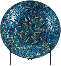 2 Piece Mosaic Multi Color Charger and Stand