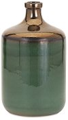 Clearance 12 Inch Green and Bronze Vase
