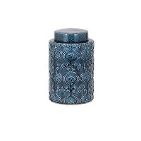 9 Inch Blue Iris Canister
