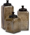 8 Inch Square Brown Canister