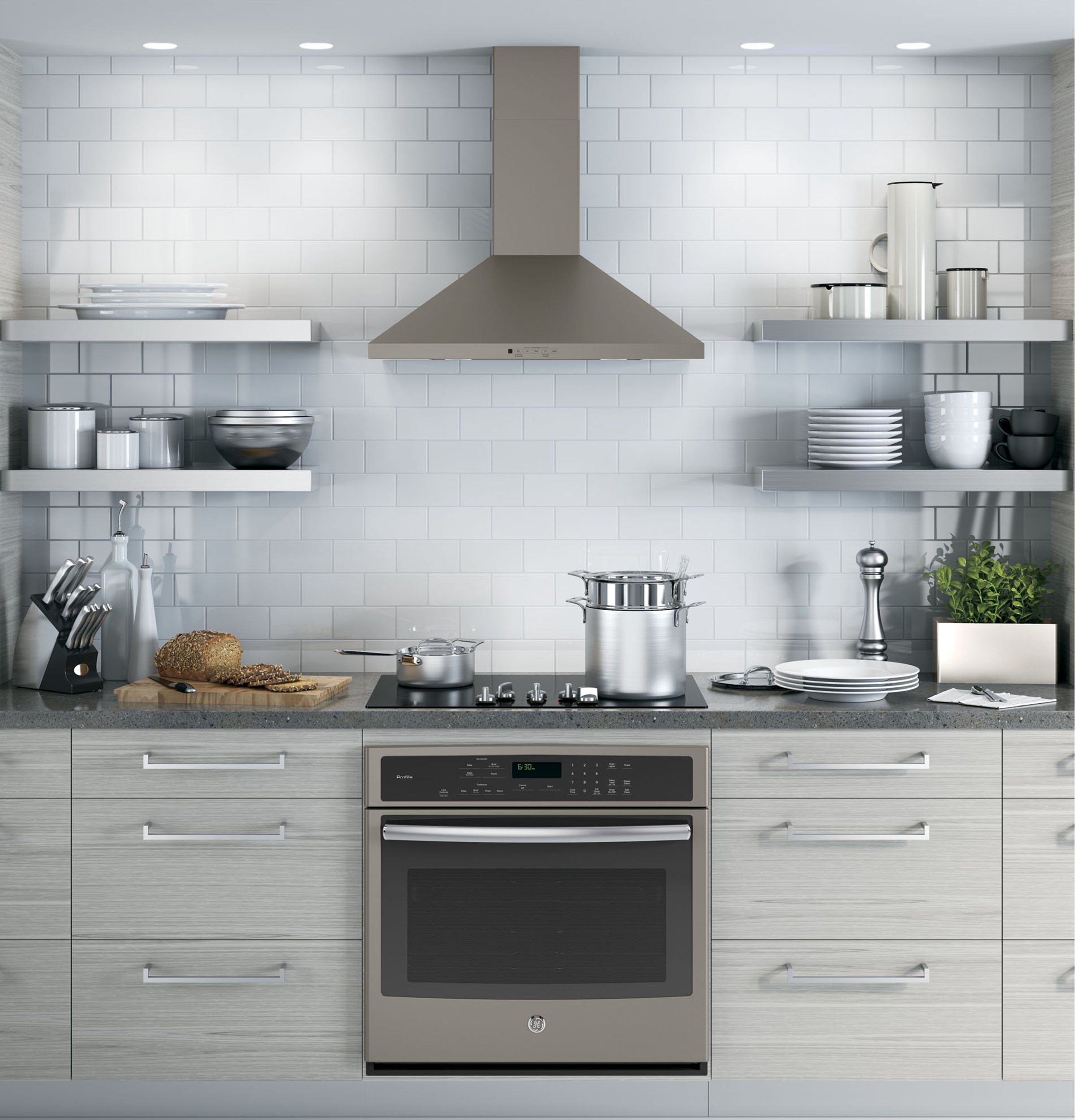 JVW5301EJES GE 30 Inch Pyramid Chimney Hood - Slate-4