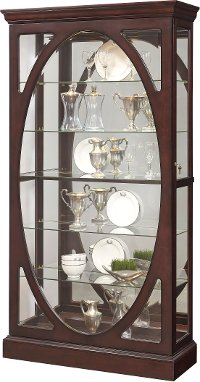 Sable Oval Front Curio Cabinet
