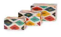 6 Inch Multi Color Hand Painted Lacquer Box