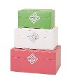 9 Inch Green Faux Leather Box