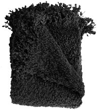 Black Boucle Throw