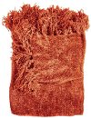 Pomegranate Orange Chenille Throw