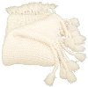 Cream Sweater-Knit Throw