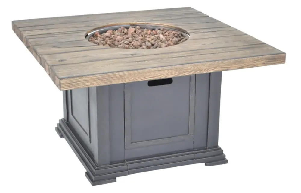 RO472WD/FIREPIT Faux Wood Outdoor Patio Fire Pit-1