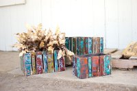 13 Inch Colorful Rectangular Wooden Box