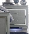 Allura Gray Nightstand with LED Lighting