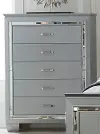 Allura Silver and Gray Chest of Drawers