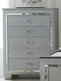 Allura Silver and Gray Chest of Drawers
