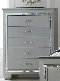 Allura Silver and Gray Chest of Drawers