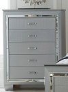 Contemporary Silver and Gray Chest of Drawers - Allura