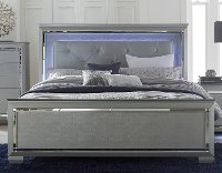 Gray King Panel Bed - Allura