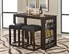 Counter Height Bar Set - 3-Piece Porter Dark Brown
