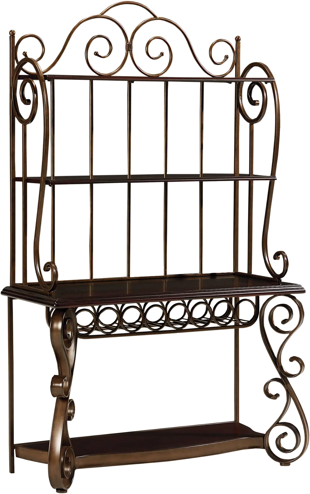 Bombay Cherry Metal and Wood Bakers Rack -1