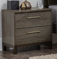 Gray & Black Contemporary Nightstand - Oxon