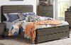 Clearance Gray & Black Contemporary King Size Bed - Oxon