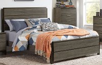 Gray & Black Contemporary Full Size Bed - Oxon