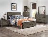 Gray & Black Contemporary 6 Piece Full Bedroom Set - Oxon