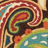 5 x 8 Medium Brown, Turquoise, and Red Area Rug - Paisley-3