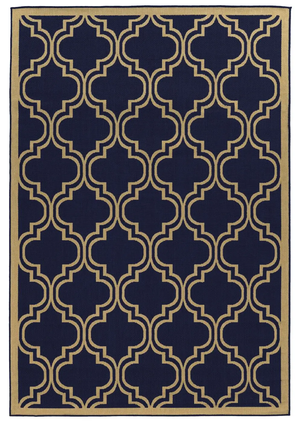 7 x 10 Large Navy Blue Outdoor Rug - Innovations-1