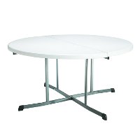 80326 Lifetime 5 Foot Fold in Half Round Table White-2