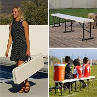 80309 Lifetime White Granite 6' Fold-in-Half Bench-3