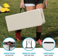 80309 Lifetime White Granite 6' Fold-in-Half Bench-6
