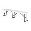 80348 Lifetime 6 Foot Fold-in-Half Recreation Table Set White-2