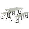 80502 Lifetime 5 Foot Fold-in-Half Recreation Table Set White