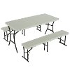 80502 Lifetime 5 Foot Fold-in-Half Recreation Table Set White-2