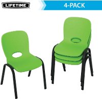 80473 Lifetime Green Kids Chairs 4-Pack-1